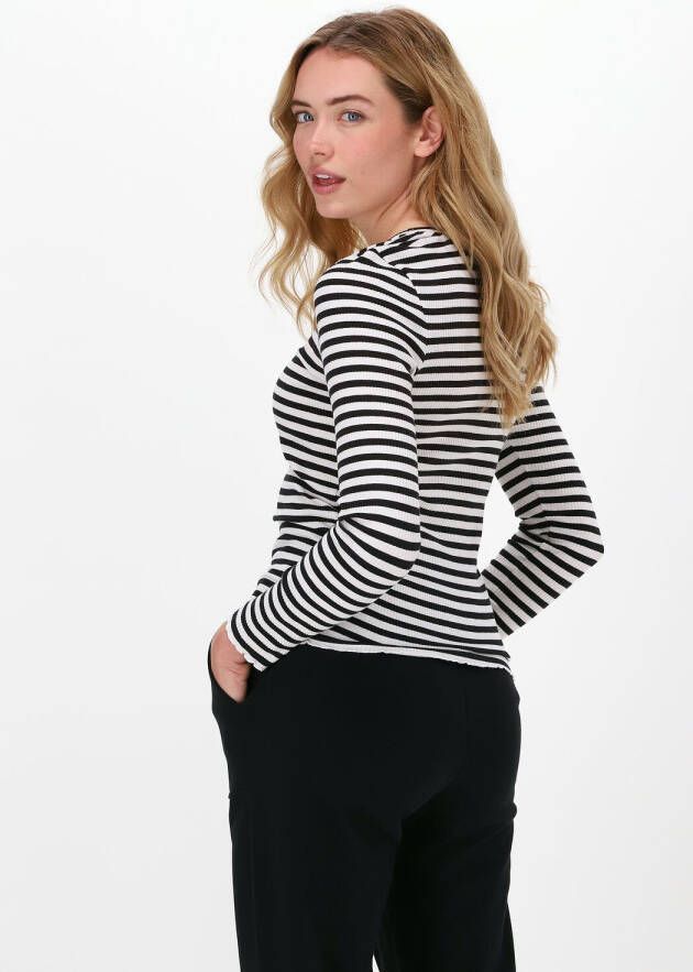 SELECTED FEMME Dames Tops & T-shirts Anna Ls Crew Neck Tee Stripe Wit