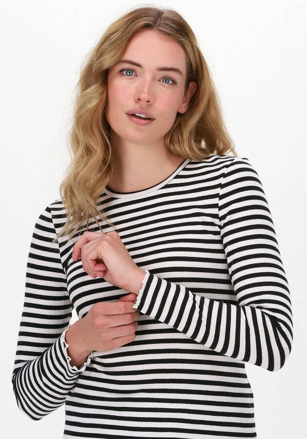 SELECTED FEMME Dames Tops & T-shirts Anna Ls Crew Neck Tee Stripe Wit
