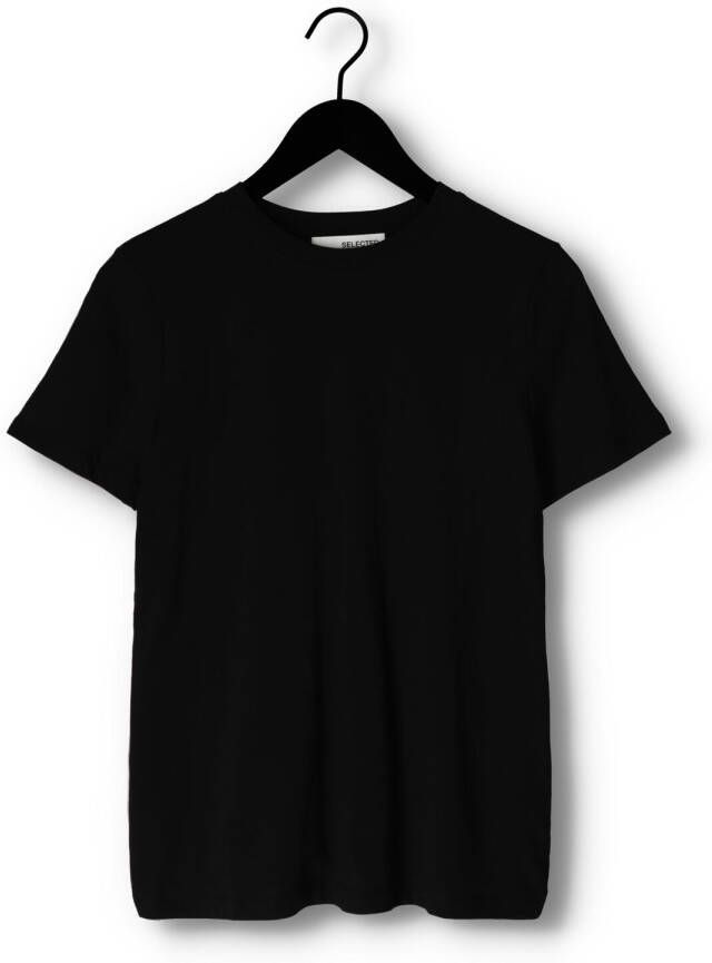 Selected Femme Zwarte T-shirt Slfmy Perfect Ss Tee Box Cut B Noos