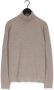 Selected Homme Merino Coolmax Gebreide Rolhals Sweater Beige Heren - Thumbnail 4