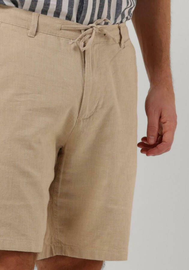 Selected Homme Beige Korte Broek Slhcomfort-brody Linen Shorts