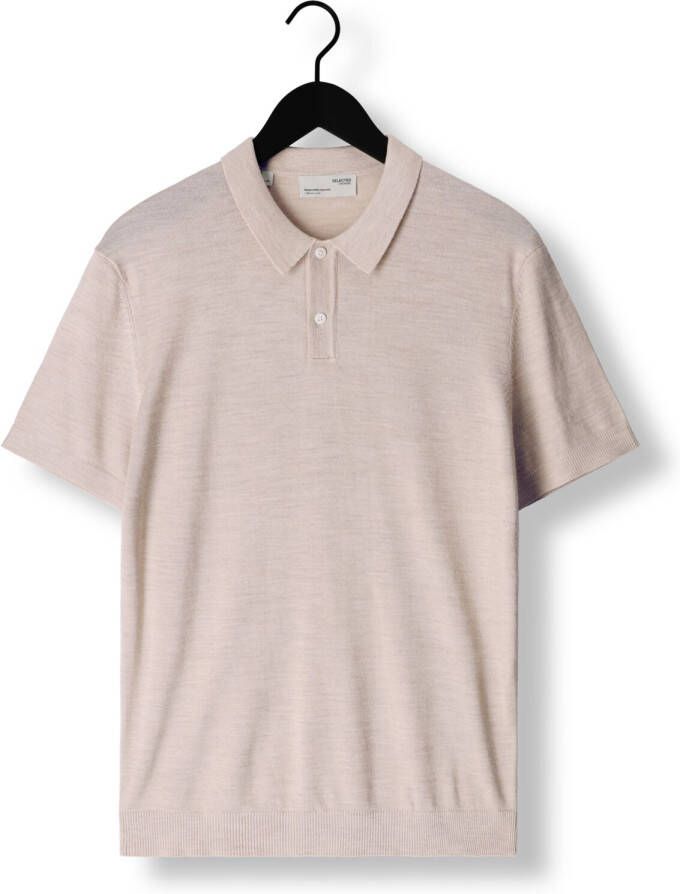 Selected Homme Beige Polo Slhtown Ss Knit Polo B