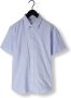 SELECTED HOMME Heren Overhemden Slhslimnew-linen Shirts Ss Classic W Blauw - Thumbnail 3