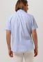 SELECTED HOMME Heren Overhemden Slhslimnew-linen Shirts Ss Classic W Blauw - Thumbnail 4