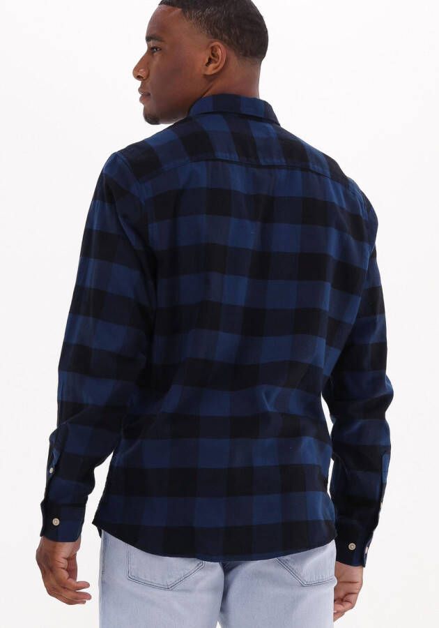 Selected Homme Blauwe Casual Overhemd Slimflannel Shirt Ls W Naw