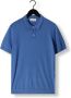 SELECTED HOMME Heren Polo's & T-shirts Slhtown Ss Knit Polo B Blauw - Thumbnail 3