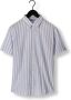 SELECTED HOMME Heren Overhemden Slhslimnew-linen Shirts Ss Classic W Blauw wit Gestreept - Thumbnail 3