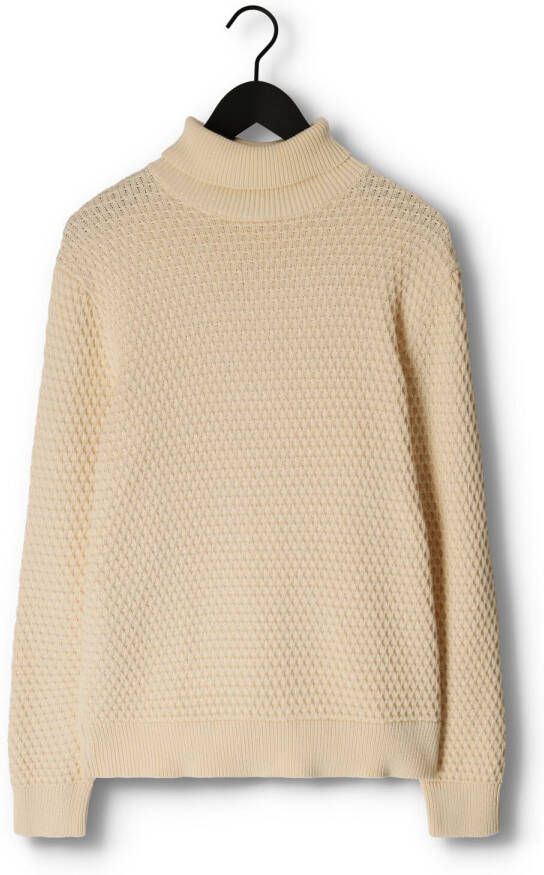 SELECTED HOMME Heren Truien & Vesten Remy Ls Knit All Stu Roll Neck W Camp Creme