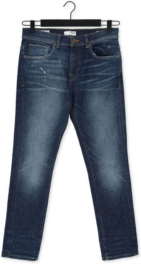SELECTED HOMME Heren Jeans Slim-leon 4074 D.b. Superst Donkerblauw