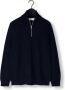 SELECTED HOMME Heren Truien & Vesten Slhreg Dan Wool-mix Zip High Neck Ow Donkerblauw - Thumbnail 3
