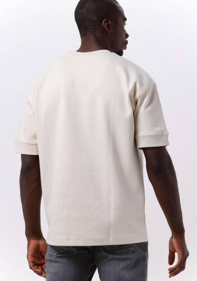 Selected Homme Ecru T-shirt Slhoversizecorton Ss O-neck Tee W