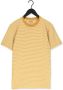 SELECTED HOMME gestreept T-shirt SLHNORMAN180 van biologisch katoen golden spice bright white - Thumbnail 3