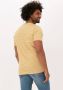 SELECTED HOMME gestreept T-shirt SLHNORMAN180 van biologisch katoen golden spice bright white - Thumbnail 4