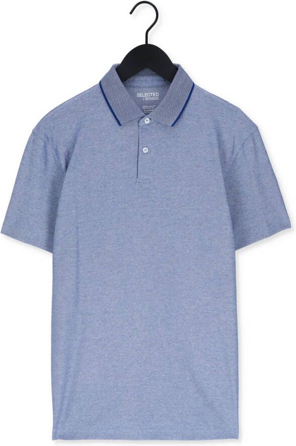 SELECTED HOMME Heren Polo's & T-shirts Slhleroy Coolmax Ss Polo B Noo Lichtblauw