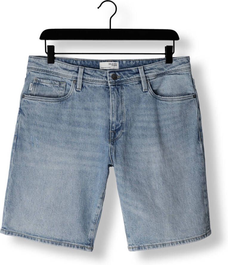 SELECTED HOMME Heren Jeans Slhalex 32307 L.blue Wash Shorts Lichtblauw