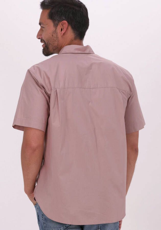 SELECTED HOMME Heren Overhemden Slhrelaxbaron Shirt Ss Mix W Faawn Roze