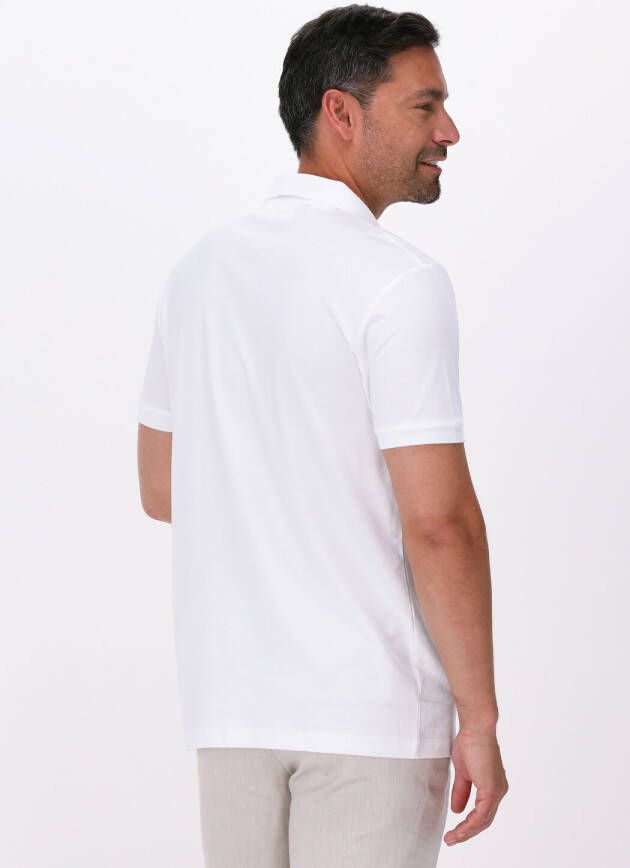 Selected Homme Witte Polo Slhfave Zip Ss Polo B