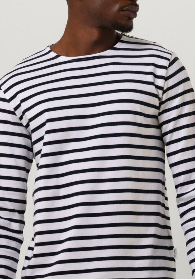 Selected Homme Witte Slhbriac Stripe Ls O-neck Tee