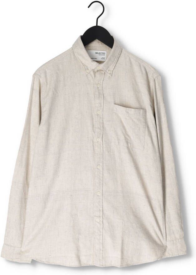 SELECTED HOMME Heren Overhemden Regross Shirt Zand