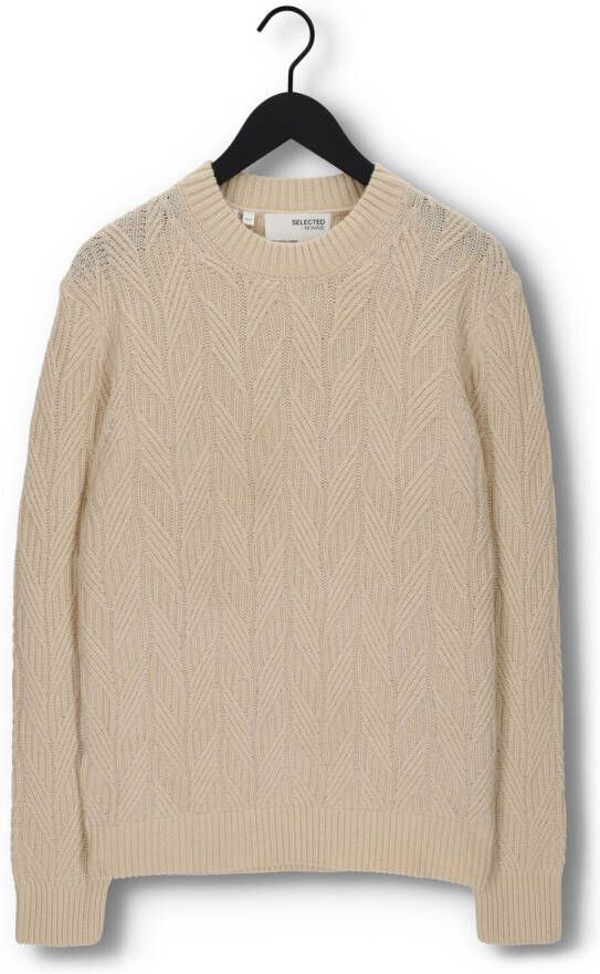 Selected Homme Zand Trui Caris Ls Knit Crew Neck