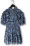 Silvian Heach Bedrukte korte jurk met gerimpelde kraag Blue Dames - Thumbnail 3