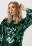Silvian Heach Pailletten jurk met dierenprint Masaharu groen - Thumbnail 6