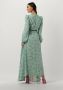 Silvian Heach Long Floral Fantasy Dress With Contrasting Edges Groen Dames - Thumbnail 5