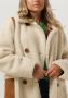 Stand Studio Lange Faux Shearling Jas Wit Bruin White Dames - Thumbnail 3