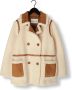Stand Studio Lange Faux Shearling Jas Wit Bruin White Dames - Thumbnail 4