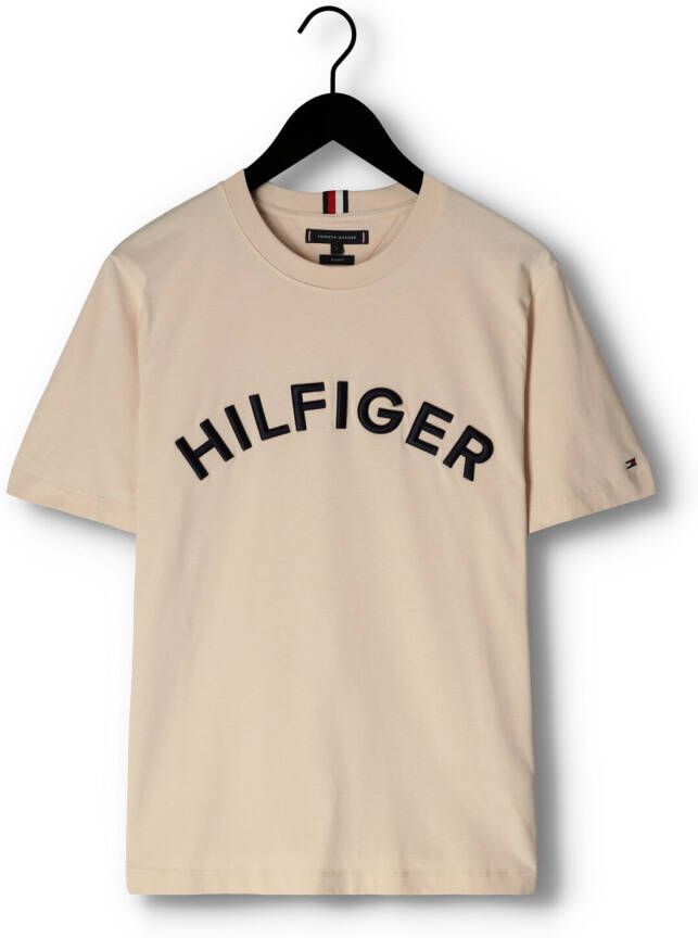 TOMMY HILFIGER Heren Polo's & T-shirts Hilfiger Arched Tee Beige