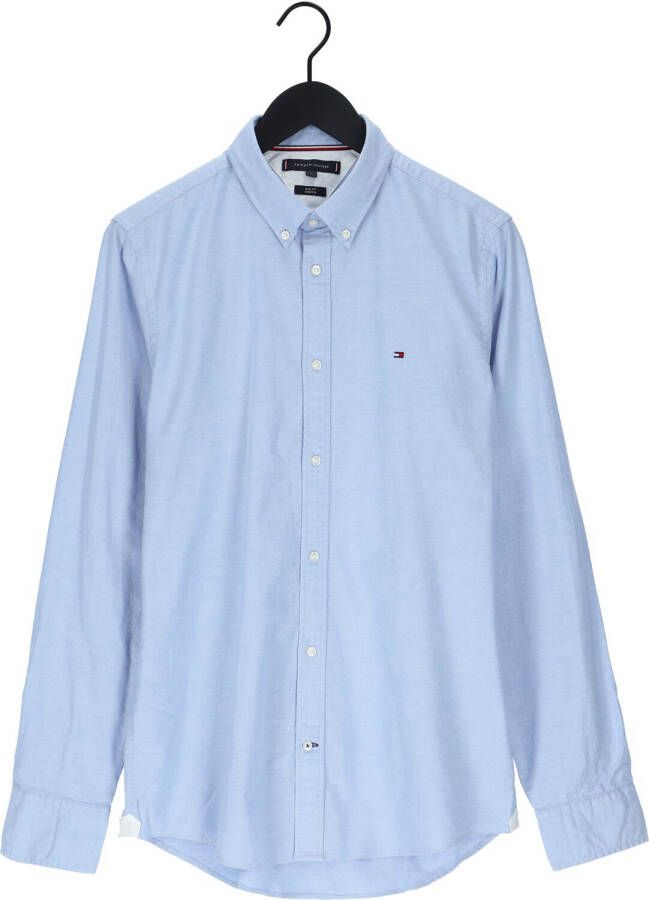 Tommy Hilfiger Blauwe Casual Overhemd Core Stretch Slim Oxford Shirt