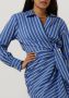 TOMMY HILFIGER Dames Jurken Co Stripe Short Wrap Shirt Dress Blauw - Thumbnail 3