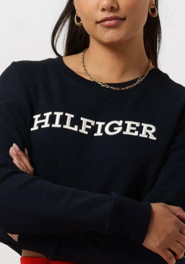 TOMMY HILFIGER Dames Truien & Vesten Reg Monotype Emb Sweatshirt Blauw