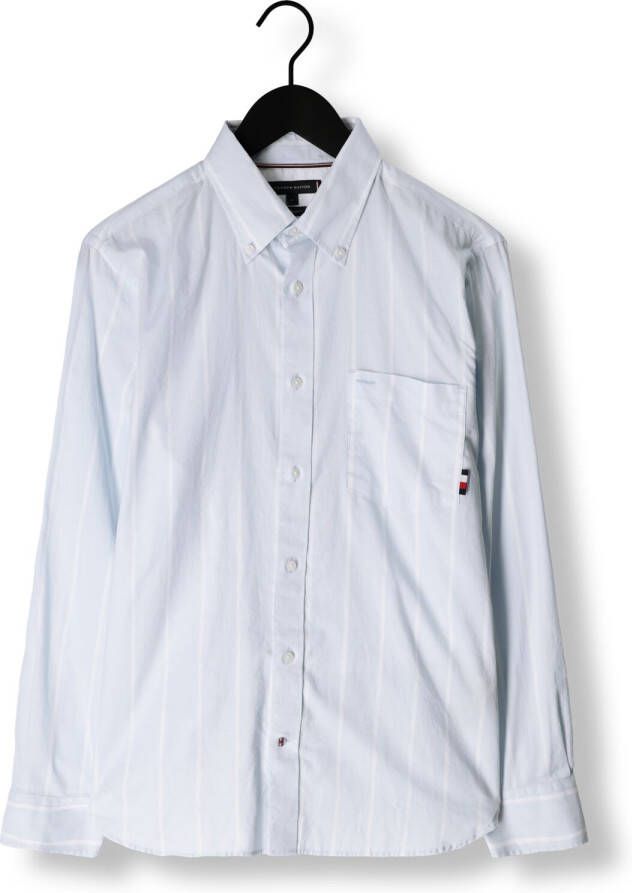 TOMMY HILFIGER Heren Overhemden Oxford Stripe Rf Shirt Blauw wit Gestreept