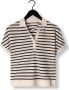 TOMMY HILFIGER Dames Tops & T-shirts Relaxed Lyocell Polo Ss Blauw wit Gestreept - Thumbnail 5