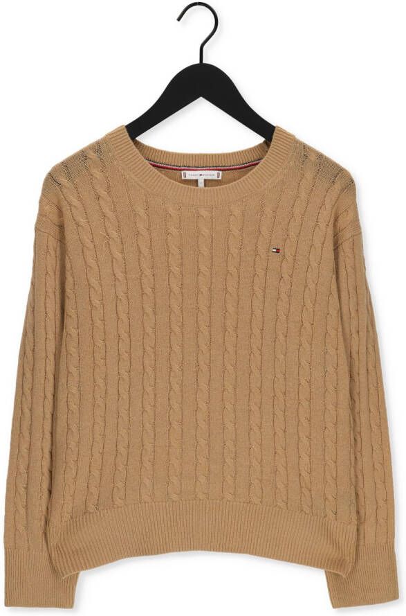Tommy Hilfiger Camel Trui Softwool Cable C-nk Sweater