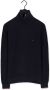 Tommy Hilfiger Donkerblauwe Coltrui Exaggerated Structure Roll Neck - Thumbnail 3