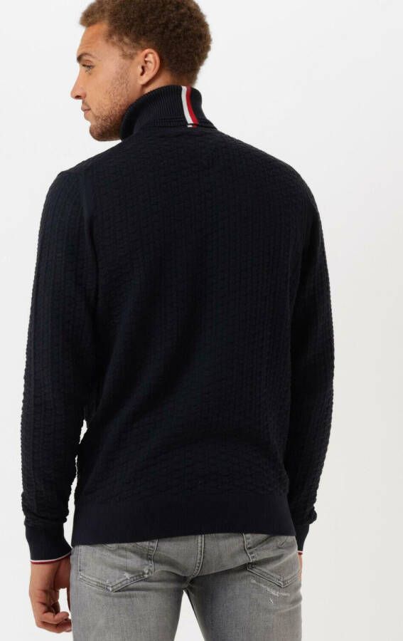 Tommy Hilfiger Donkerblauwe Coltrui Exaggerated Structure Roll Neck