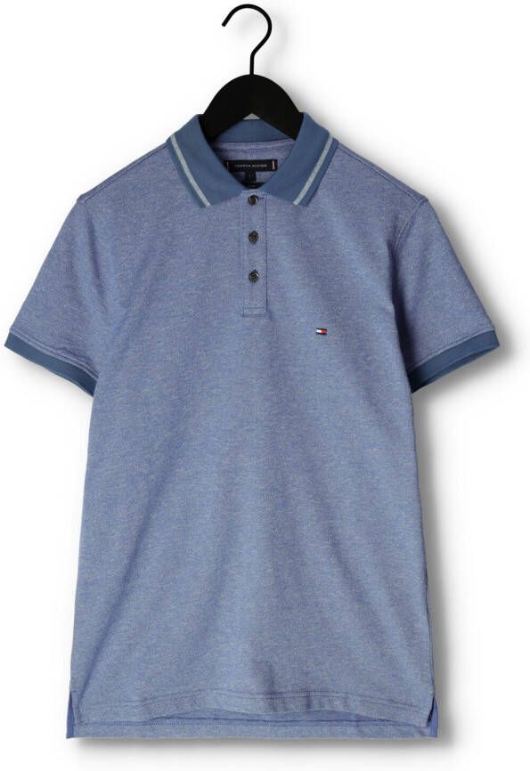 Tommy Hilfiger Donkerblauwe Polo Pretwist Mouline Tipped Polo