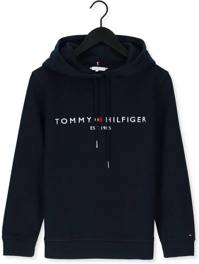 Tommy Hilfiger Donkerblauwe Sweater Heritage Hilfiger Hoodie Ls