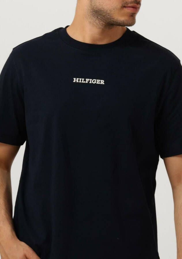 TOMMY HILFIGER Heren Polo's & T-shirts Monotype Small Chest Placement Donkerblauw