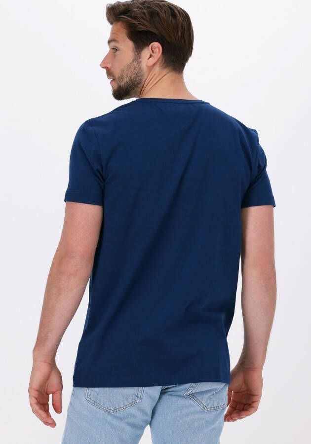 Tommy Hilfiger Donkerblauwe T-shirt Stretch Slim Fit Tee