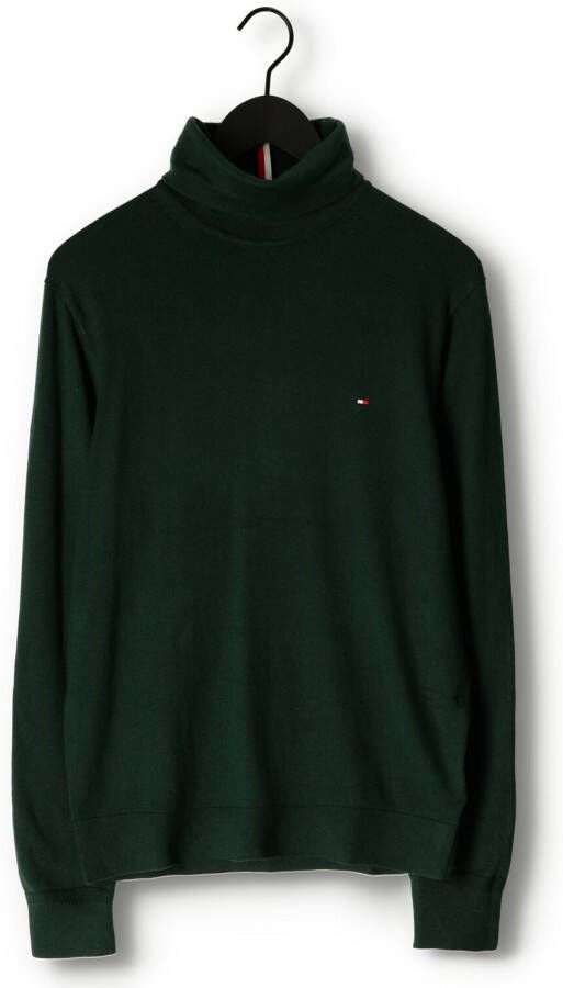 Tommy Hilfiger Donkergroene Coltrui Pima Org Ctn CAshmere Roll Neck
