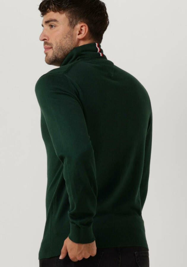 Tommy Hilfiger Donkergroene Coltrui Pima Org Ctn CAshmere Roll Neck