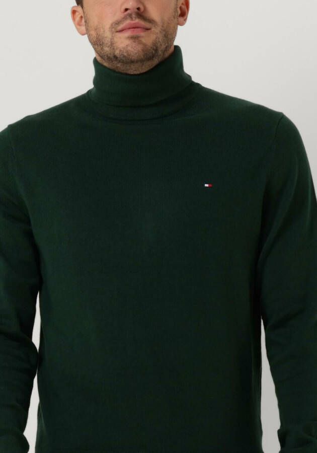 Tommy Hilfiger Donkergroene Coltrui Pima Org Ctn CAshmere Roll Neck