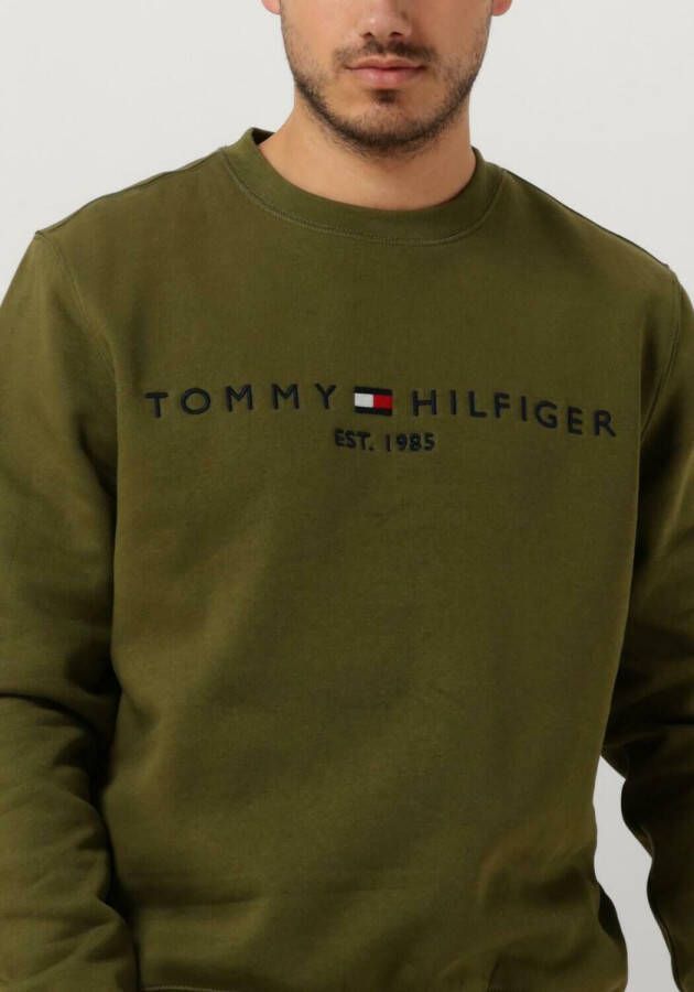 TOMMY HILFIGER Heren Truien & Vesten Tommy Logo Sweatshirt Donkergroen