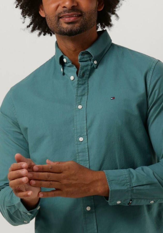 TOMMY HILFIGER Heren Overhemden Pigment Garment Dye Rf Shirt Groen