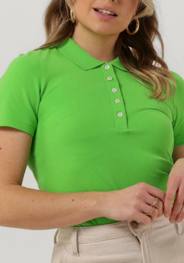 TOMMY HILFIGER Dames Tops & T-shirts 1985 Slim Pique Polo Ss Groen