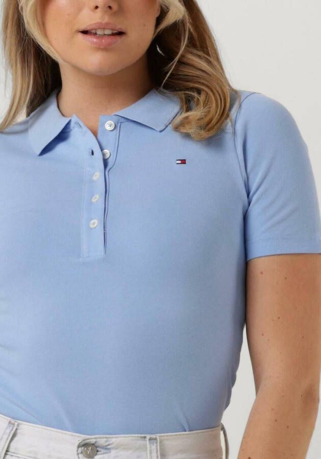 Tommy Hilfiger Lichtblauwe Polo 1985 Slim Pique Polo Ss