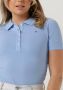 Tommy Hilfiger Lichtblauwe Polo 1985 Slim Pique Polo Ss - Thumbnail 6